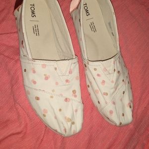 Valentine's Tom's Pink and Gold Glittery Polka Dot